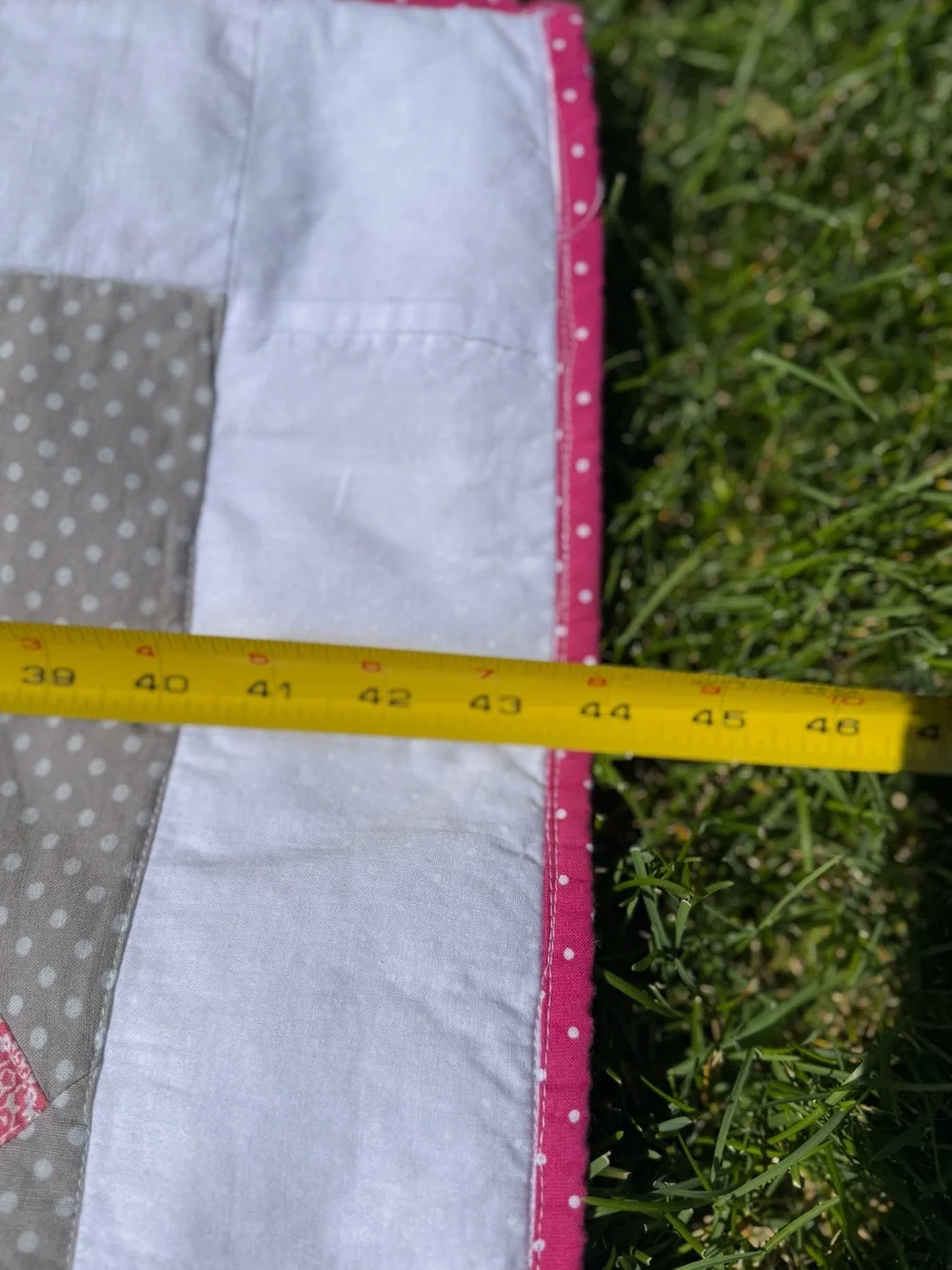 Vintage-Inspired Cozy “Avery Rose Quilt Baby or Throw Blanket In Pinks and Gray